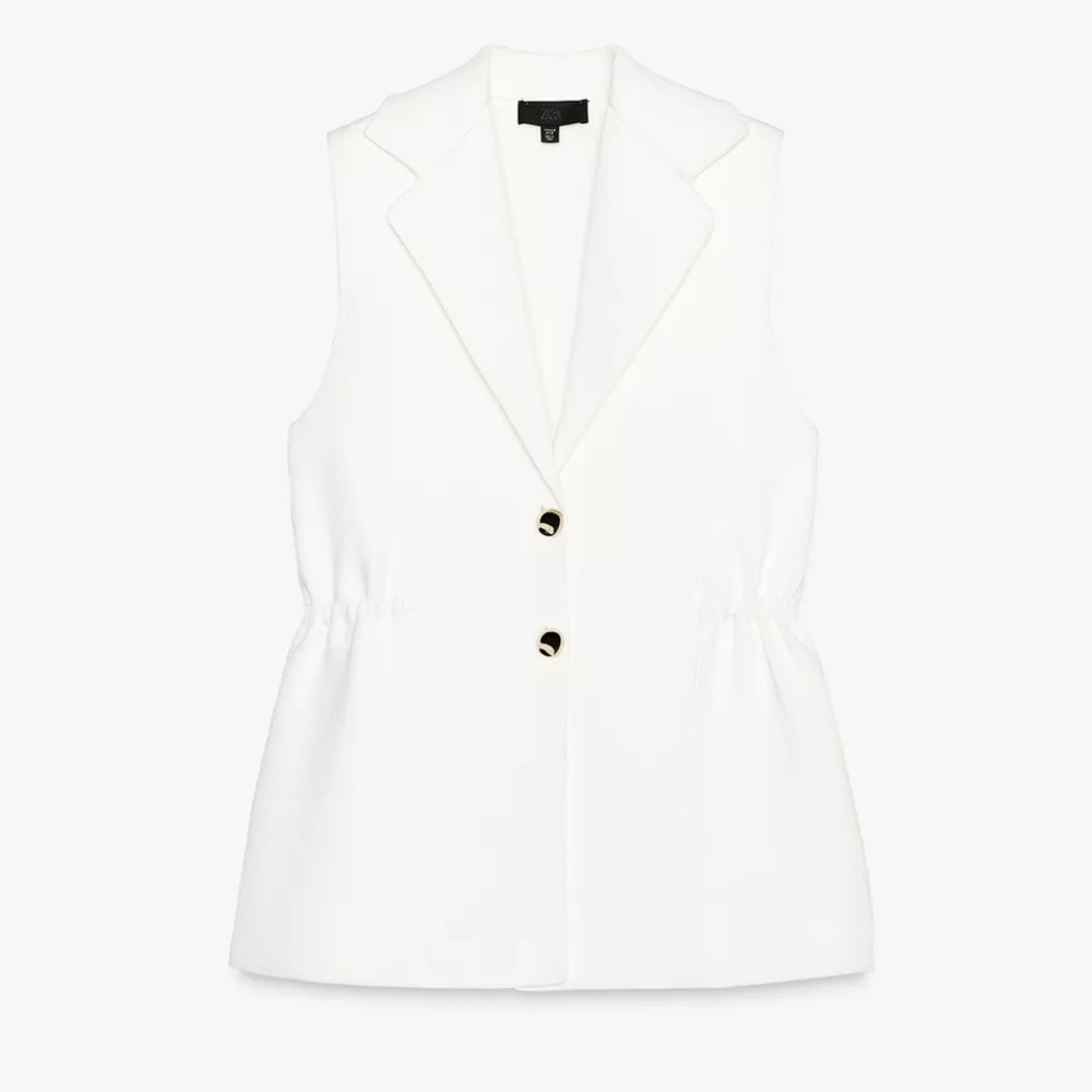 Zara ruffled waist vest top